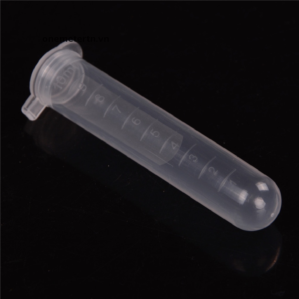 Set 20 ống nghiệm nhựa 10ml kèm nắp tiện dụng cho phòng thí nghiệm