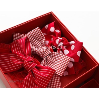 Set băng đô tất đỏ - BDAT107