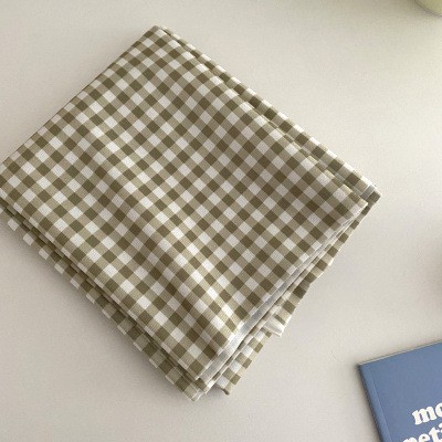 Khăn trải bàn họa tiết sọc ca rô Caro  màu xanh dương