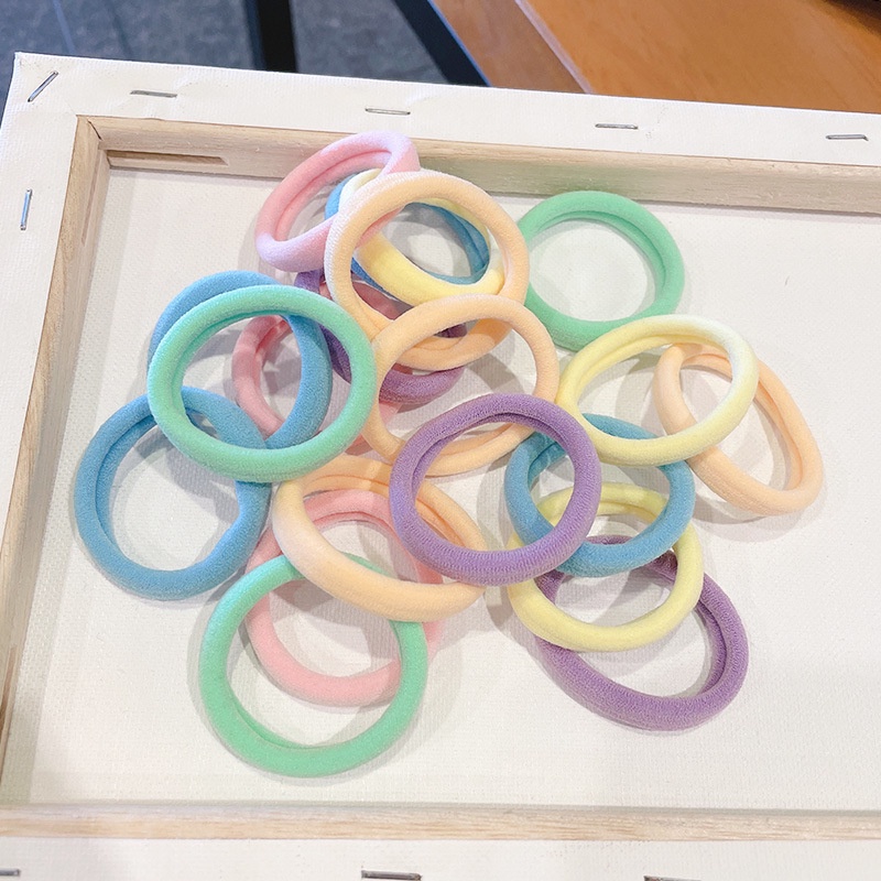 Bộ 20 Dây Thun Cột Tóc Co Giãn Phong Cách Hàn Quốc