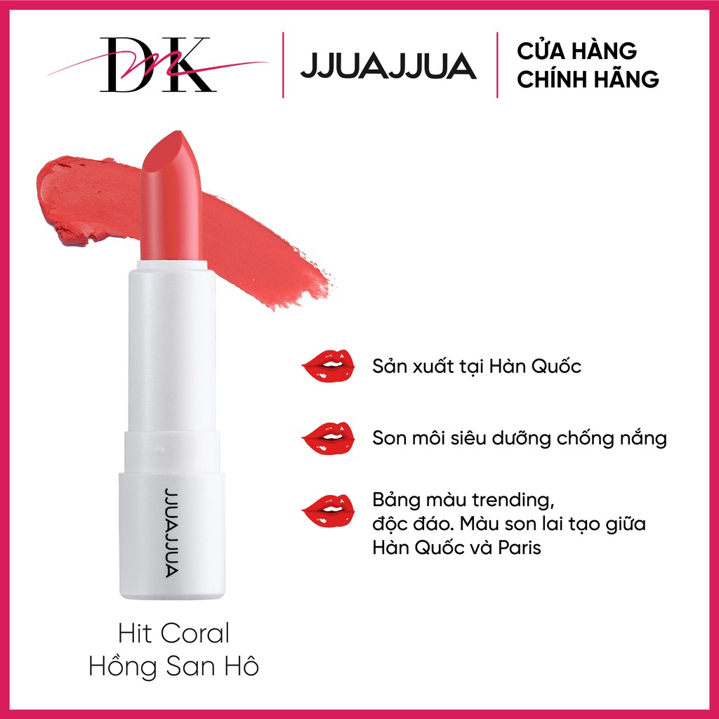 SON THỎI LÌ JJUAJJUA HIT CORAL (HỒNG SAN HÔ) | BigBuy360 - bigbuy360.vn