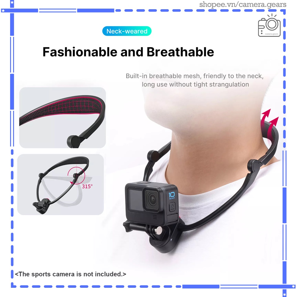 Ulanzi Go Quick 2, vòng đeo cổ cho gopro, điện thoại và các loại action cam khác