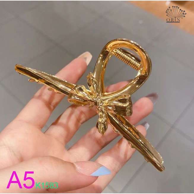 Kẹp tóc càng cua Hàn Quốc nữ đẹp hot trend kim loại cỡ size lớn Orin K1583