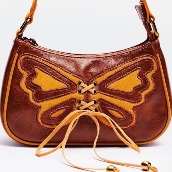 Túi Xách Đeo Vai Thêu Nơ Thời Trang Pháp Kiểu Retro Sành Điệu