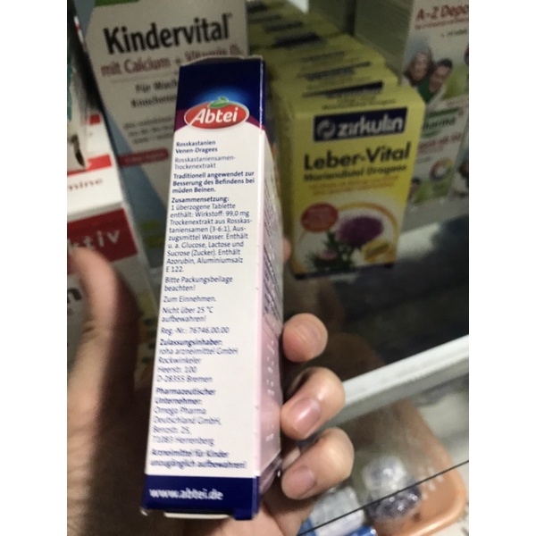 Viên uống Abtei Venen Aktiv Dragees giãn tĩnh mạch