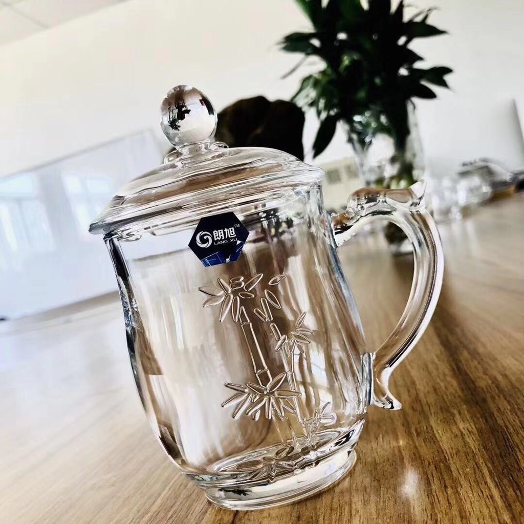 cốc thủy tinh có nắp đậy