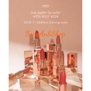 Son lì 3ce lily maymac matte lip color 2018