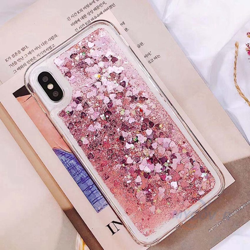 Ốp điện thoại kim tuyến nước lấp lánh hợp thời trang cho IPhone XS Max X XR 5S 6S 6 7 8 Plus