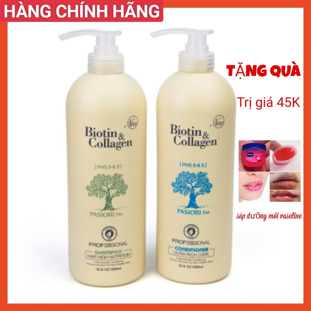 FreeShipCặp Dầu Gội Xả Biotin Collagen Trắng | Giảm Rụng Tóc,Phục Hồi Tóc Khô Xơ, Hư Tổn ⚜️Hàng Chính Hãng⚜️