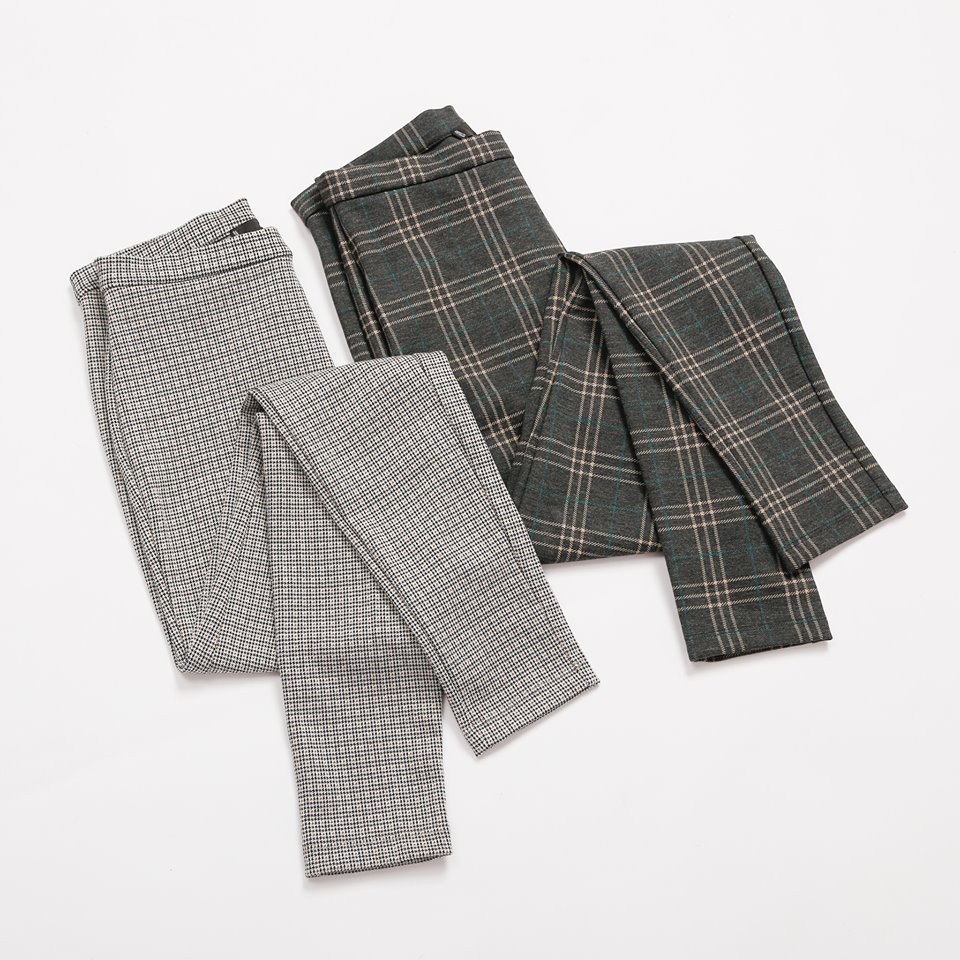 Quần Tregging thun họa tiết sọc caro thời trang trẻ trung LXK00002