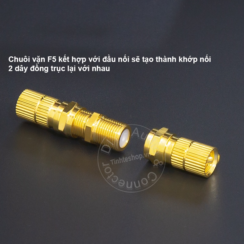 Đầu nối anten TV kèm chuôi vặn- The TV antenna TV signal connector comes with the F5