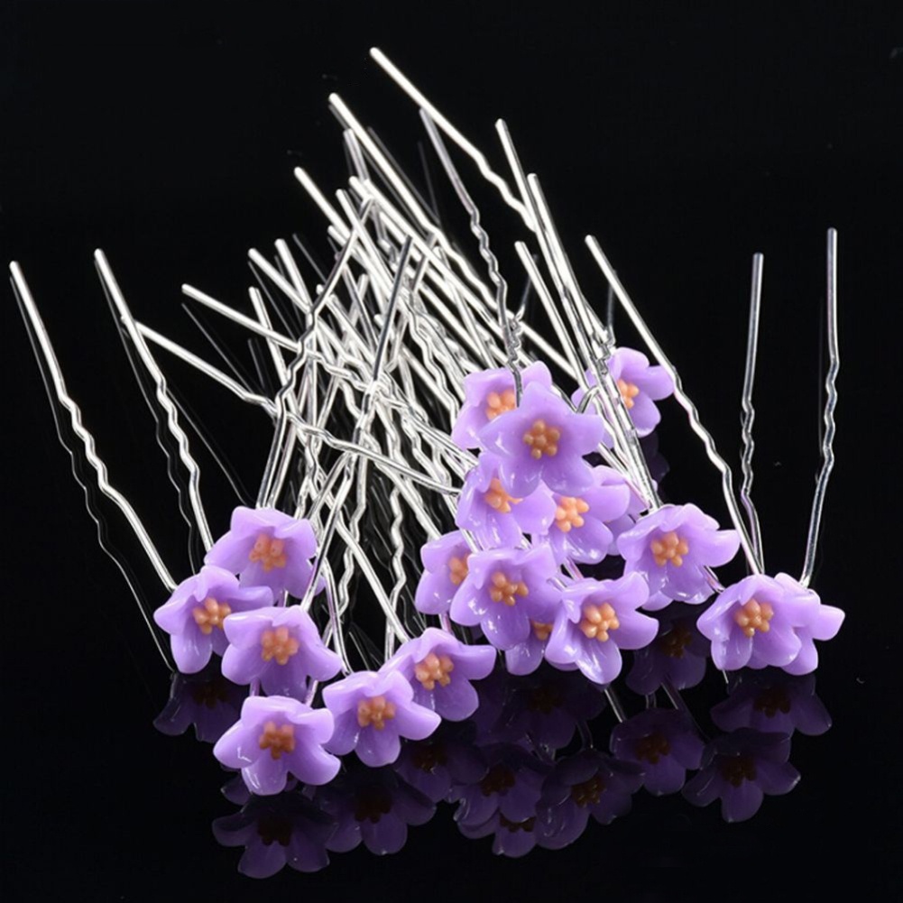 Set 10 cài tóc hình bông hoa xinh xắn dành cho cô dâu