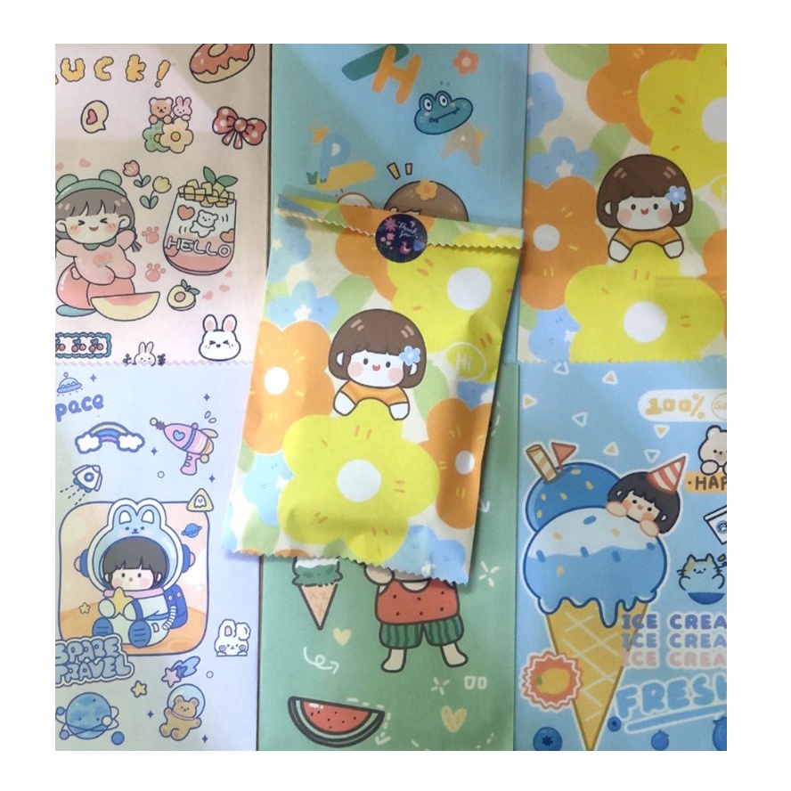 Combo 5 túi giấy gói card, gói quà tặng kích thước 12x19cm