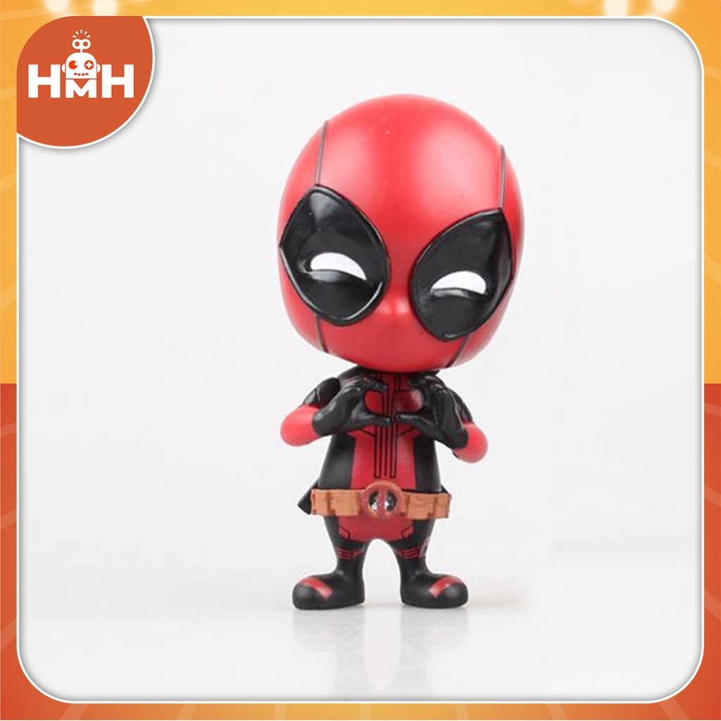 Mô hình Deadpool chibi - Đồ chơi trang trí Deadpool dễ thương, hài hước đầu lúc lắc lò xo