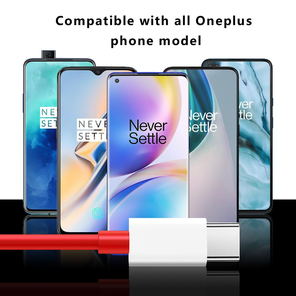 Dây cáp dash type C chính hãng sạc nhanh 6A cho Oneplus 9 9R Nord N10 cho One Plus 8 7 Pro 7t 7 T 6t 6 5t 5 3