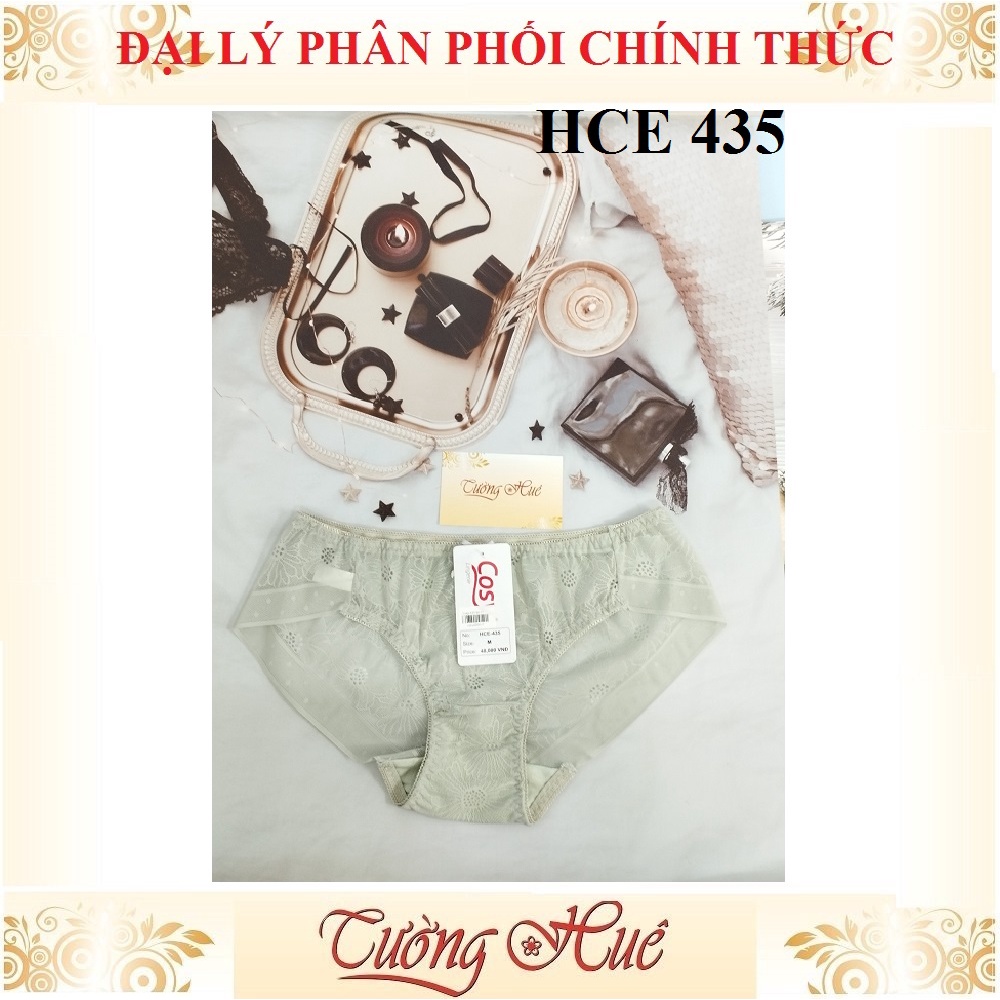 Quần lót nữ Cosy HCE 435 ren thêu hoa lưng thấp.