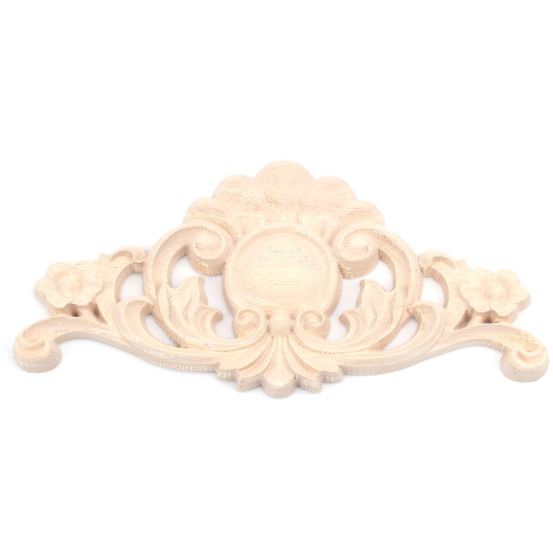 1 phụ kiện trang trí nội thất bằng gỗ chạm khắc họa tiết cổ điển kích thước 18 * 8cm