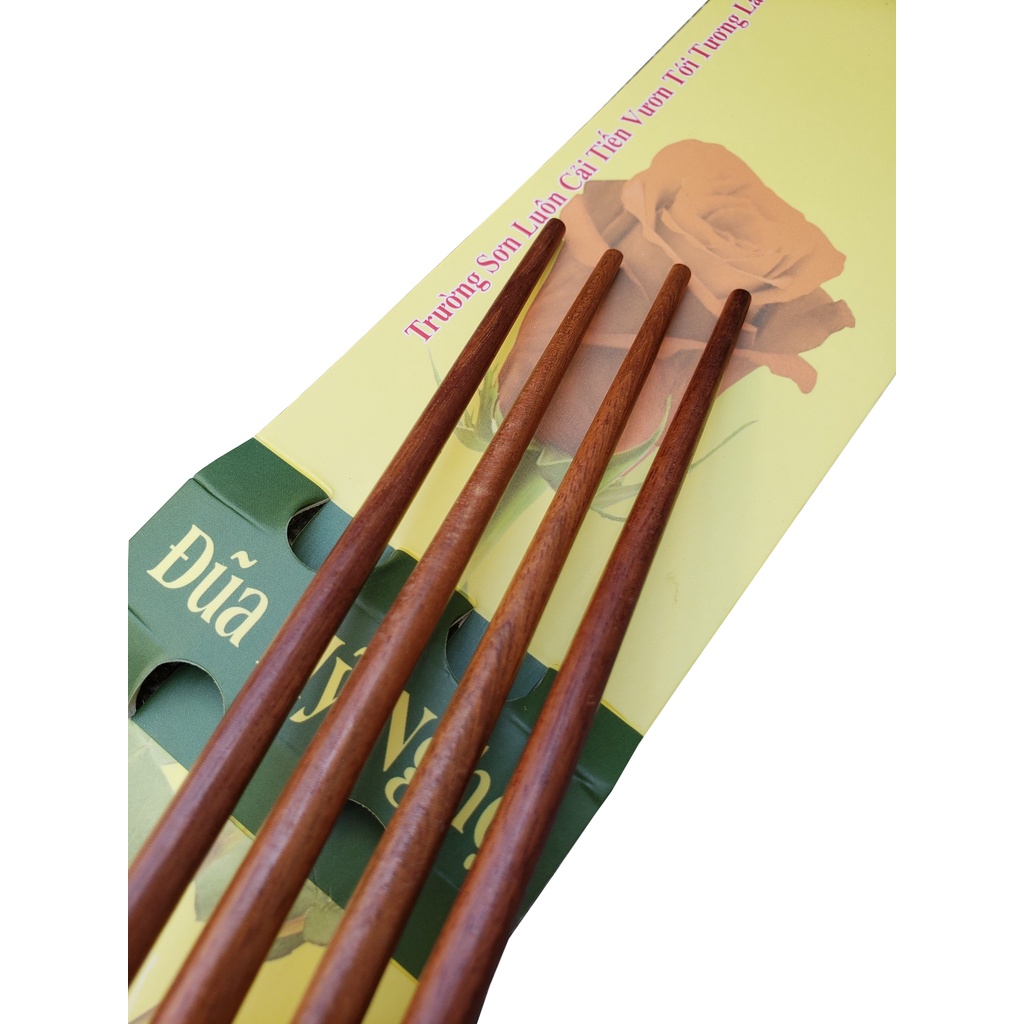 Bộ 02 Đôi Đũa Chiên Xào Xoay Hồng Dài 33 Cm - Đồ Gỗ Nhà Bếp Thương Hiệu Trường Sơn