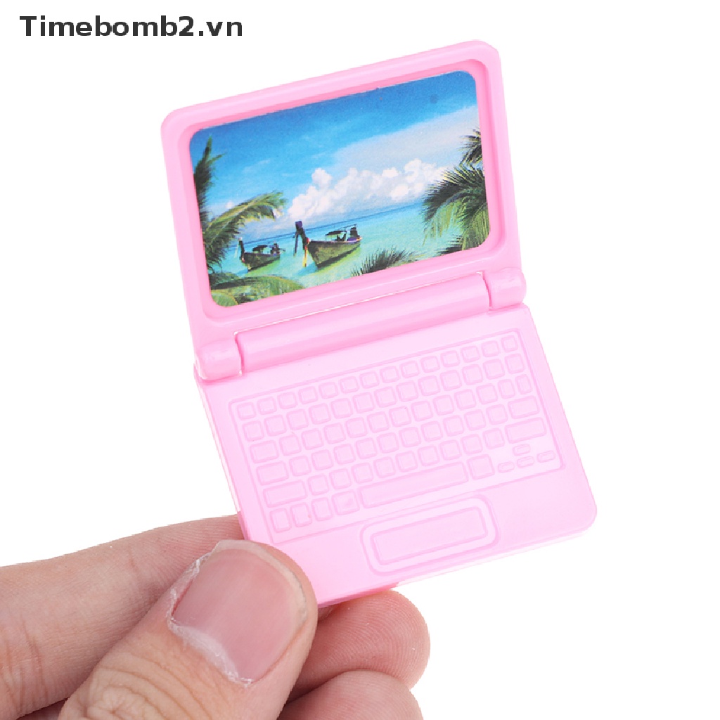 Bộ 2 Máy Tính mini Tỉ Lệ 1: 12 Xinh Xắn Dành Cho Búp Bê