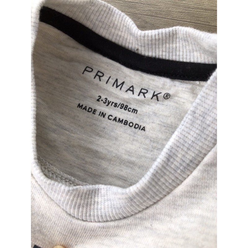 Áo nỉ bông bé trai Primark màu đỏ-xanh-ghi-đen