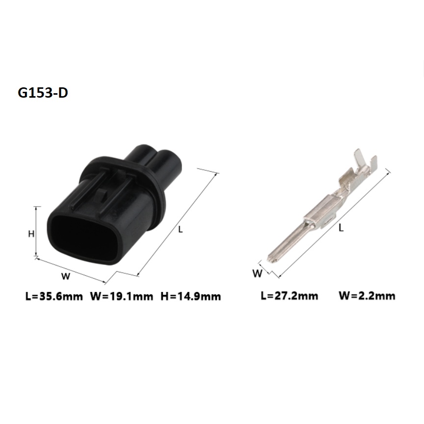 G153-Giắc cắm cảm biến phanh ABS 2 lỗ 2.2mm