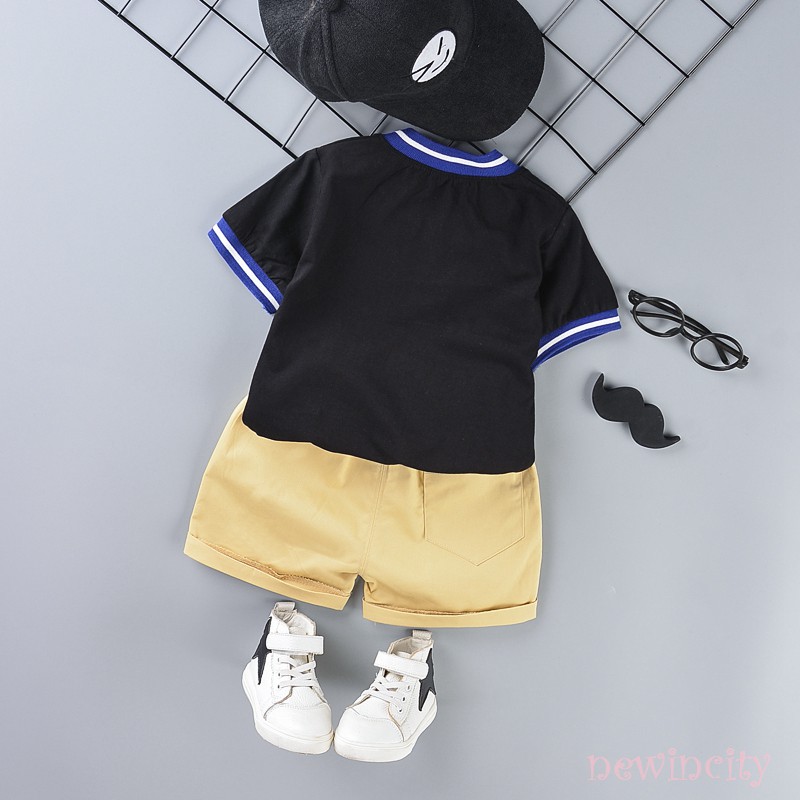 Set Áo Thun Tay Ngắn &amp; Quần Short Cho Bé Trai