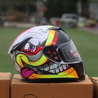 Nón bảo hiểm fullface gxt 2017 | 2 kính | liền hàm | mũ bảo hiểm gxt 358 chính hãng