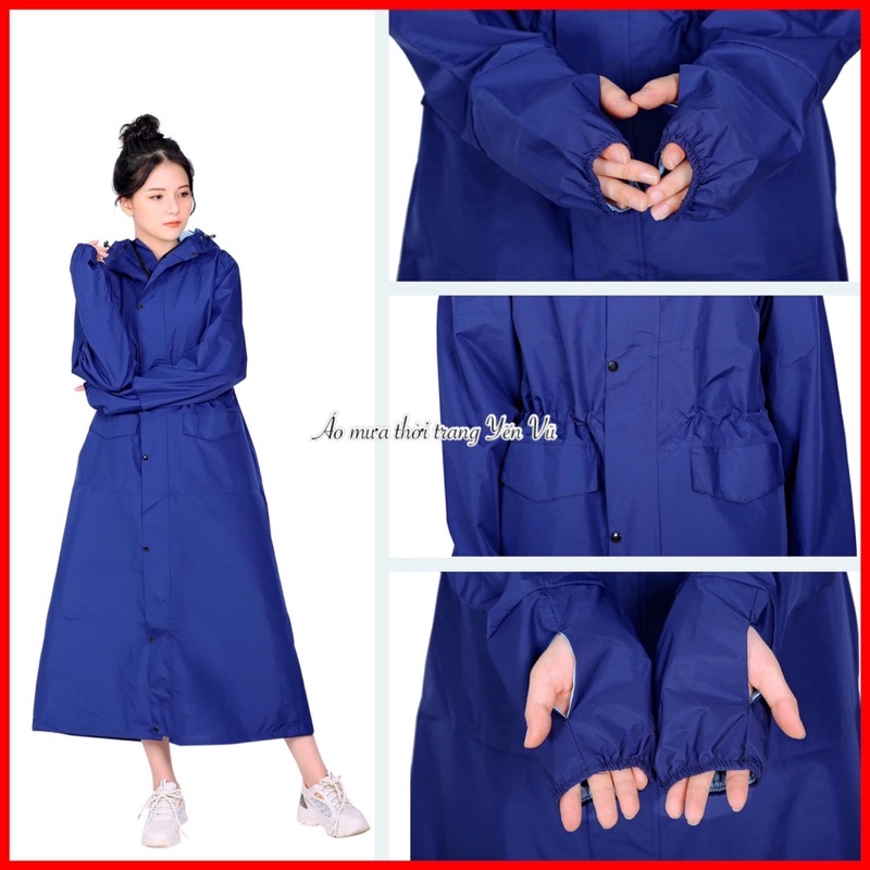 MT01 Áo mưa măng tô cho nam, nữ 2 lớp chống thấm nước tuyệt đối, thời trang cao cấp chống thấm, chống gió lạnh