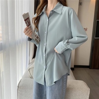 SƠ MI LỤA TRƠN TAY DÀI HÀN QUỐC - ÁO SƠ MI CÔNG SỞ