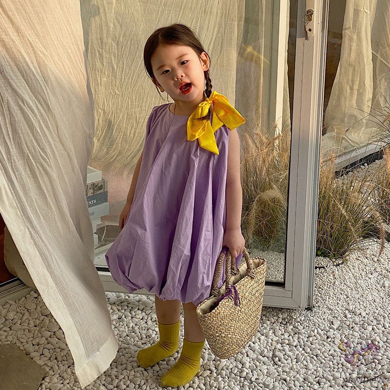 Đầm Dây Phong Cách Hàn Quốc Thời Trang Mùa Hè Dành Cho Bé Gái