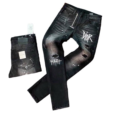 Quần jean nam,quần bò nam vải co giản bền đẹp,mẫu thêu họa tiết hot treen ms0028