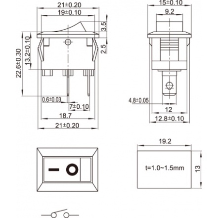 Công Tắc Bập Bênh 3A 10A 250V XL601 KDC1-11 KDC1-101 ❤️ Nút bật tắt tiện dụng cho thiết bị