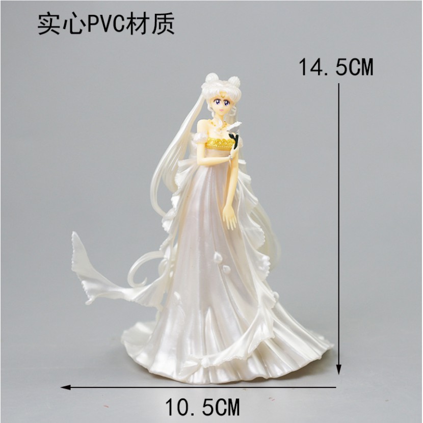 Đồ Chơi Mô Hình-Mô Hình Nhân Vật Thủ Thủ Mặt Trăng cầm hoa PVC cao 14.5cm