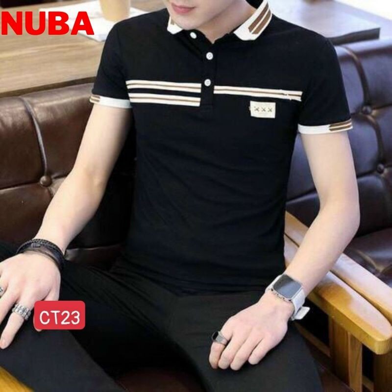 Áo thun nam nữ cổ bẻ cao cấp, ao phông chất vải polo, thấm hút mồ hôi  TAKA 23