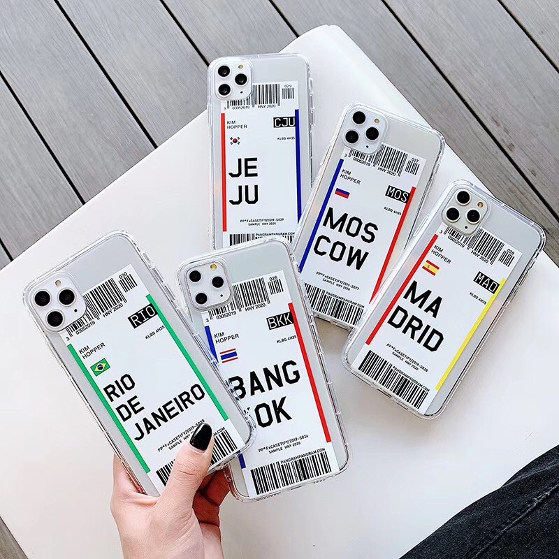 Ốp điện thoại trong suốt họa tiết chữ Moscow/Madrid/Bandgkok dành cho IPhone11 11Pro 11Promax 6s 7Plus 8 8+ X Xsmax | BigBuy360 - bigbuy360.vn