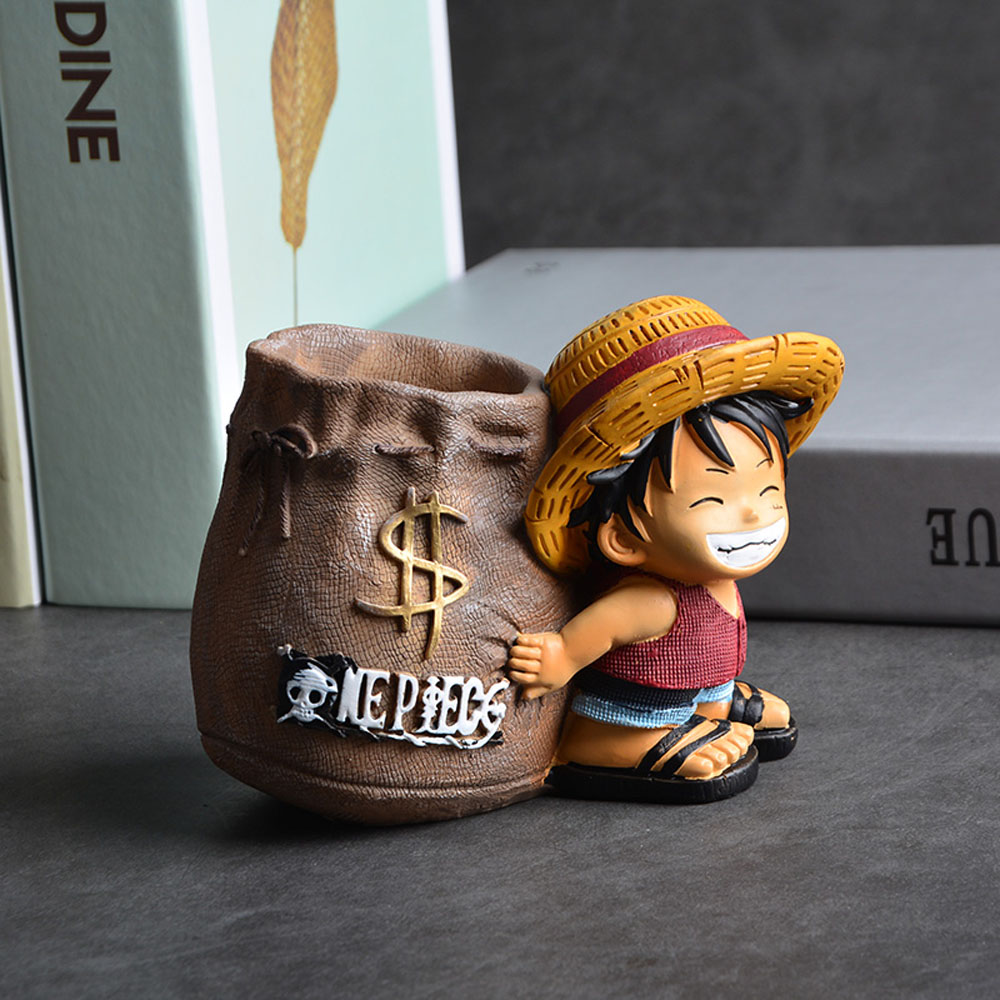 Ống Đựng Bút Gắn Tượng Nhân Vật Luffy Trong One Piece