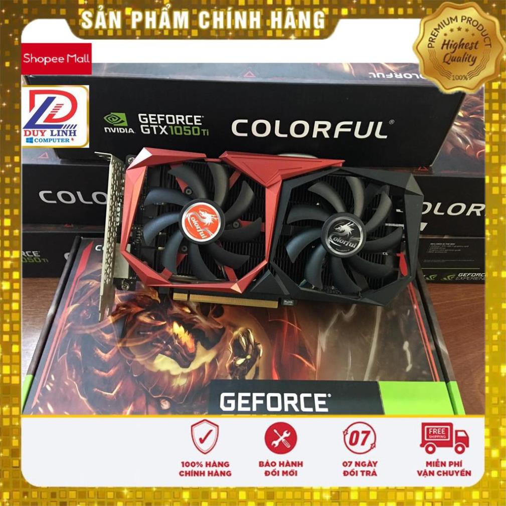 Siêu sale_ Vga GTX 1050ti 4G Colorful 2 fan game còn bảo hành đến 03/2022