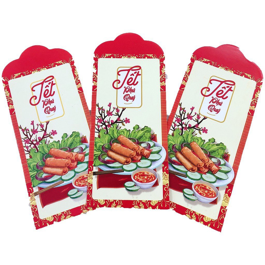 Combo 100 Bao Lì Xì Tết 2021 Tân Sửu Mẫu Mới Hàng Đẹp Loại I