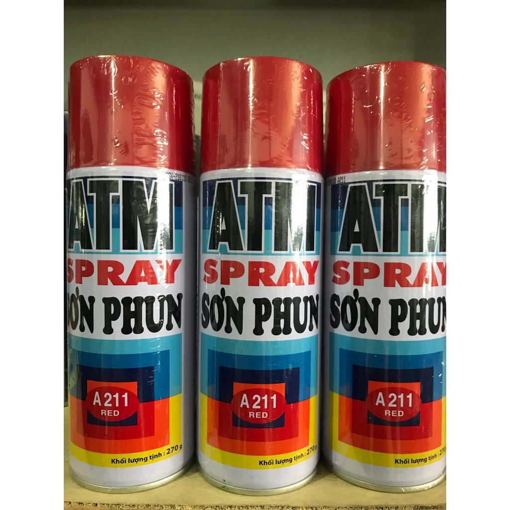 [G01] Sơn xịt ATM Spray Đủ Màu Giá sỉ (Mầu gì k có trong bảng các bạn nt hỏi mầu nhé) S032