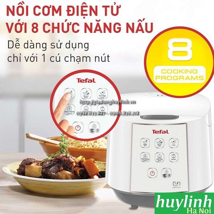 [Mã ELHAMS5 giảm 6% đơn 300K] Nồi cơm điện tử Tefal RK733168 - 1.8 Lít - 750W