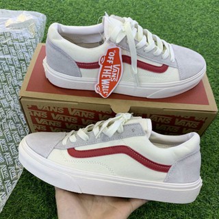 Giầy thể thao Vans style viền đỏ thời trang nam nữ