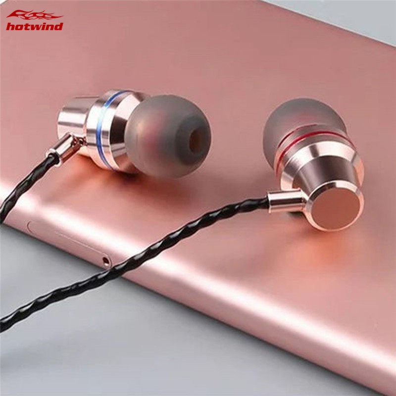 Metal Earphone In Ear Wired Earphone 3.5mm Heavy Bass Sound Music Sport Earphone iPhone Huawei