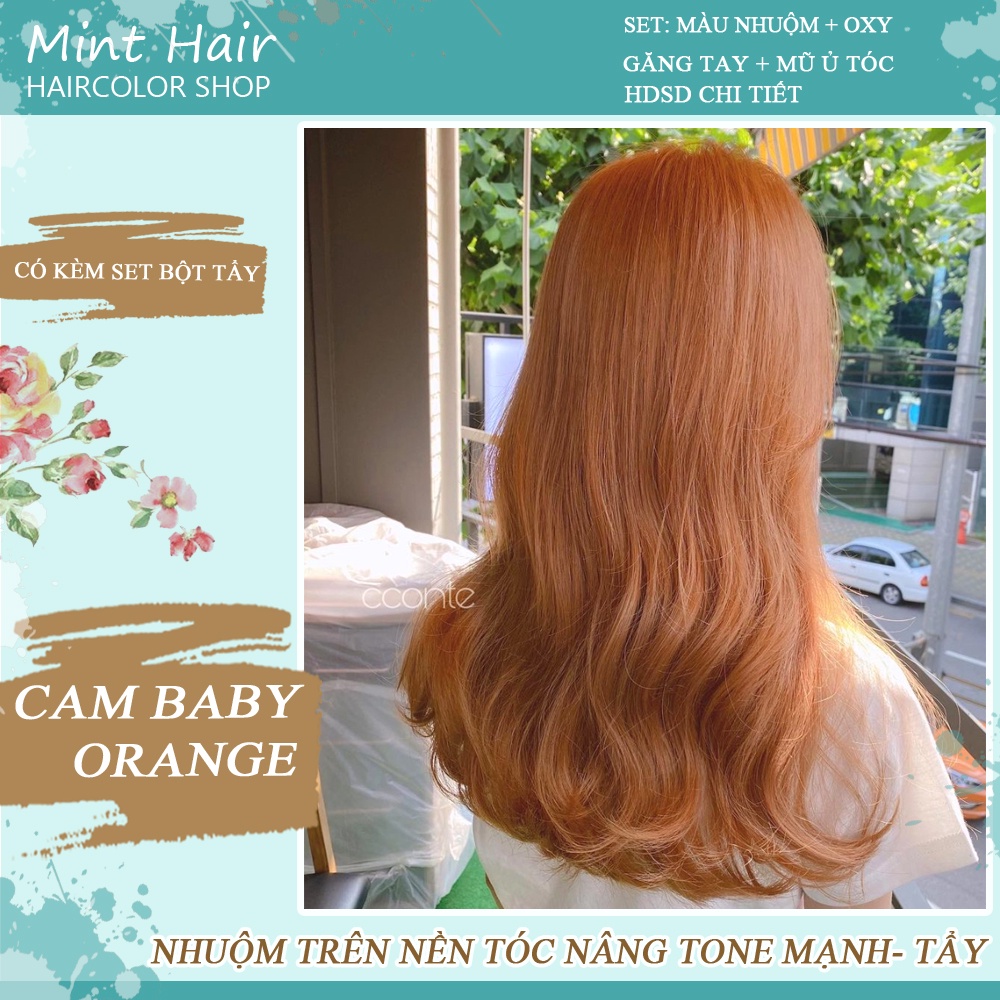 Kem Nhuộm Tóc Thảo Dược Cam BaBy Orange - Kèm Bột Tẩy - Tặng Oxy