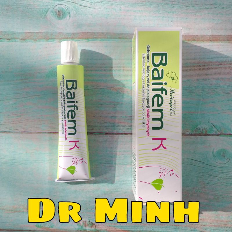 Gel dưỡng ẩm dịu nhẹ, giảm kích ứng Baifem K Herbapol 15g