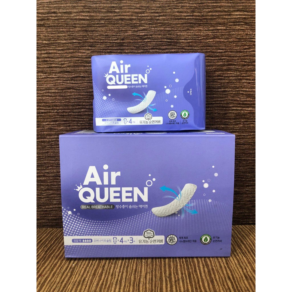 Băng vệ sinh Organic Nano Air Queen Ban Đêm- 12 miếng
