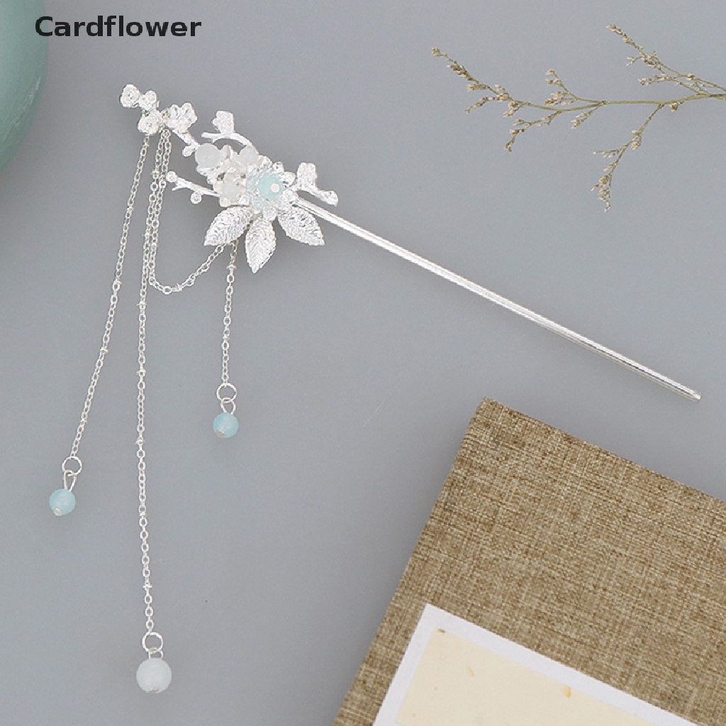 &lt; Cardflower &gt; Trâm Cài Tóc Tua Rua Dài Pha Lê Phong Cách Trung Hoa Cổ Điển Mới Dành Cho Cô Dâu Noiva Tiệc Cưới