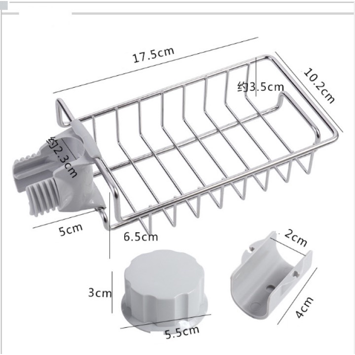 Giá Để Đồ Rửa Chén Bát Treo Vòi Nước Bằng INOX Đa Năng Siêu Tiện Lợi, Tiết Kiệm Diện Tích, Thiết Kế Nhỏ Gọn