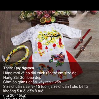 Áo dài cách tân size đại size 7- 15 tuổi