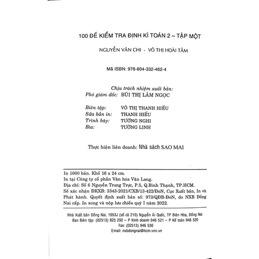 Sách - 100 Đề Kiểm Tra Định Kì Toán Lớp 2 - Tập 1