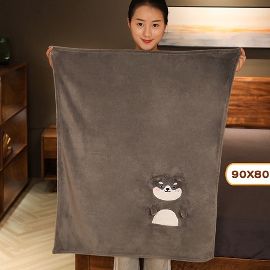 Cuộn Chăn Nghỉ Trưa Văn Phòng Thoáng Khí Hoạt Hình Thú Dễ Thương